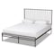 Baxton Studio Jeanette Modern and Contemporary Black Finished Metal Full Size Platform Bed 176-10991-Zoro - alternate 1